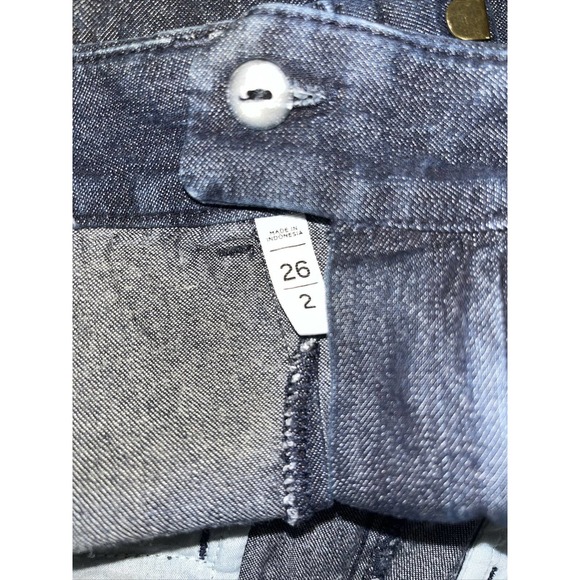 Ann Taylor Loft Cotton Blend Blue Dark Wash Shorts 26/2‎ - Picture 5 of 8